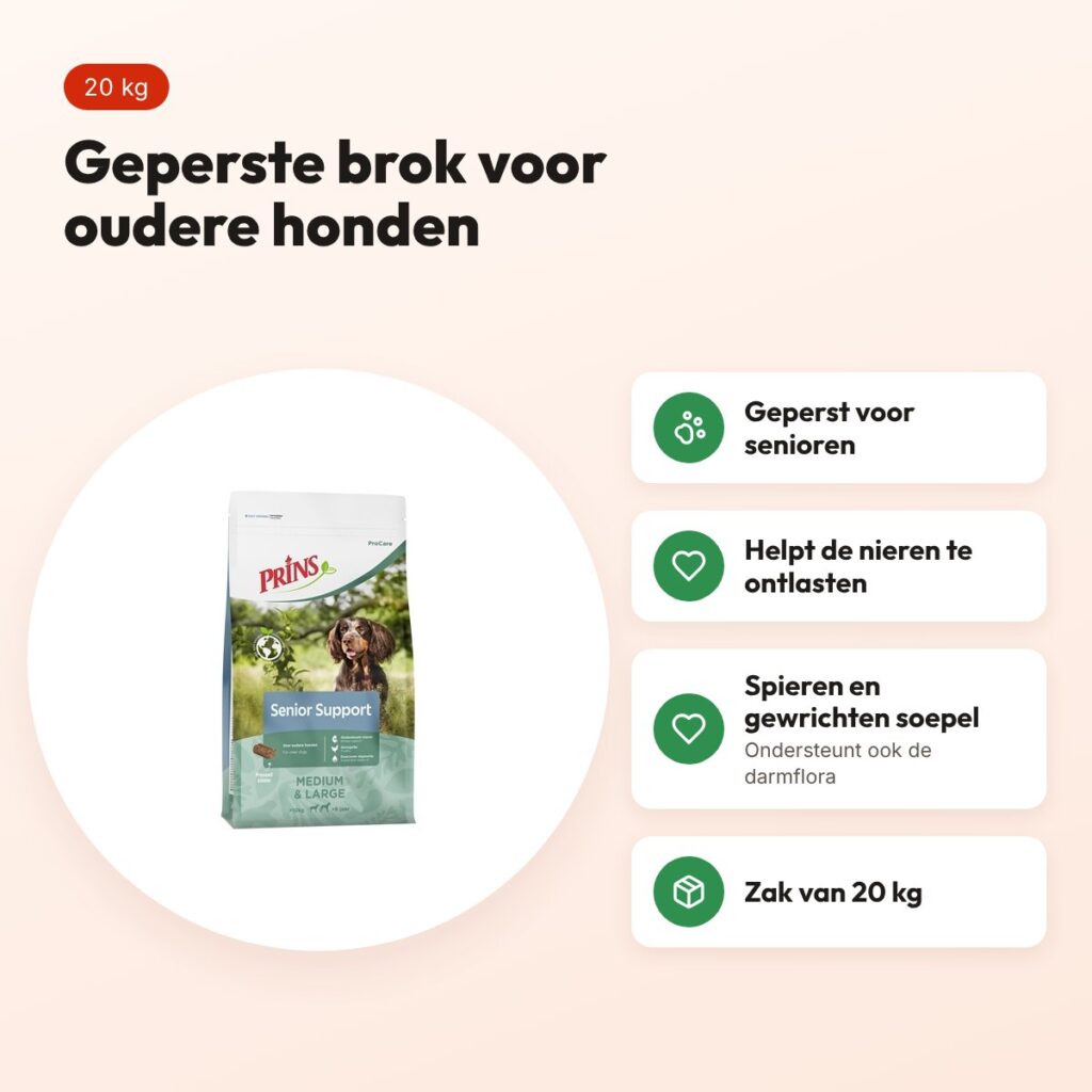 Prins hondenvoer Procare Senior 20 kg – geperst – voordelen