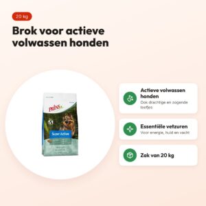 Prins hondenvoer Procare Super Active 20 kg – actieve honden – voordelen