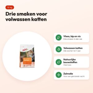 Prins kattenvoer Vital Care Multicat 10 kg – vlees, kip en vis – voordelen