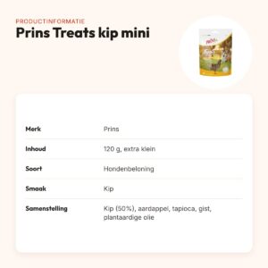 Prins Treats kip mini 120 g – extra kleine beloningssnack – productinformatie