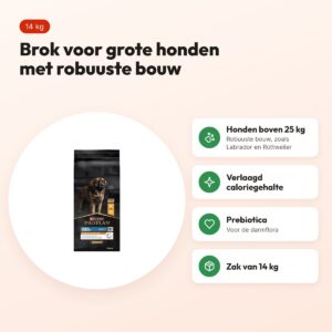 Pro Plan hondenvoer Adult Large Breed Robust kip en rijst 14 kg – voordelen