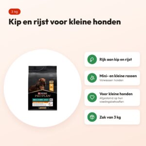 Pro Plan hondenvoer Small & Mini Adult kip en rijst 3 kg – voordelen