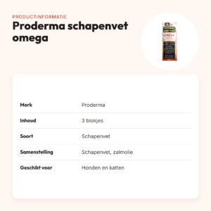 Proderma schapenvet omega met zalmolie 3 stuks – hond en kat – productinformatie