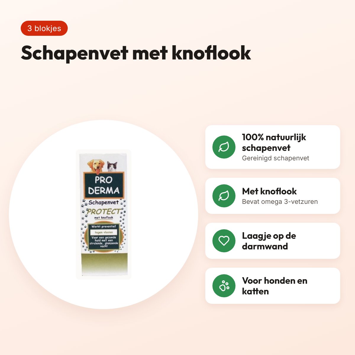 Proderma schapenvet protect met knoflook en omega 3 – 3 stuks – voordelen
