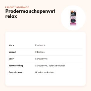 Proderma schapenvet relax met valeriaan – 3 stuks, hond en kat – productinformatie