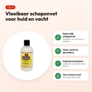 Proderma vloeibaar schapenvet naturel 250 ml – hond en kat – voordelen