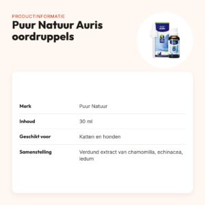Puur Natuur Auris oordruppels 30 ml – verdund chamomilla – productinformatie