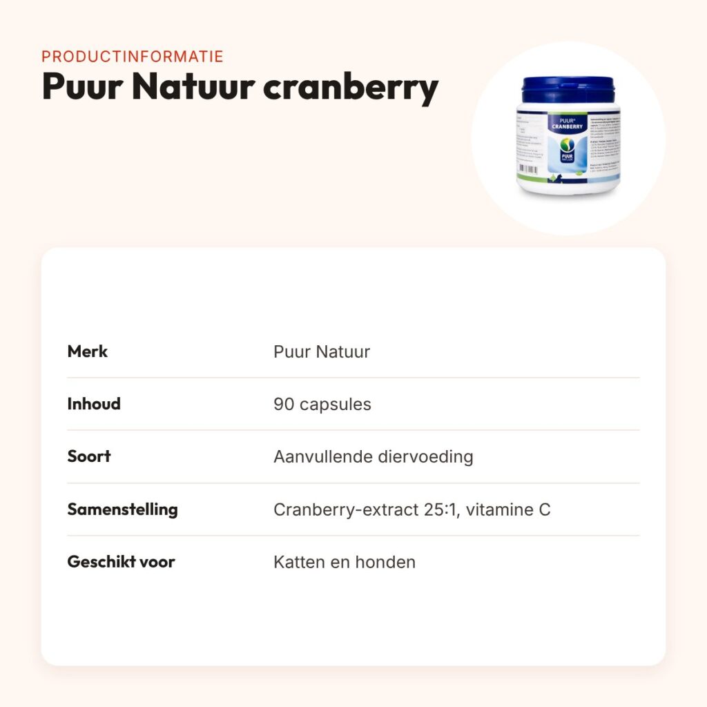 Puur Natuur cranberry 90 capsules – blaas en urinewegen – productinformatie