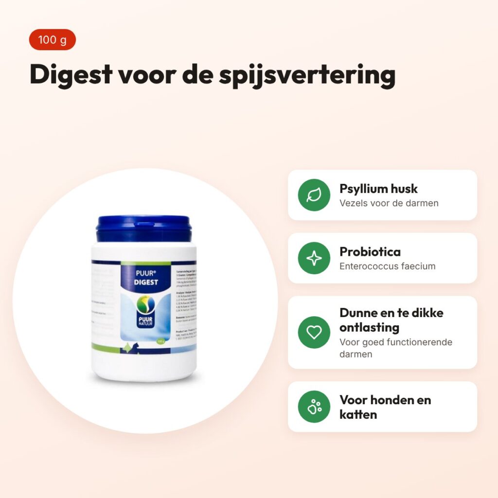 Puur Natuur Digest spijsvertering 100 g – hond en kat – voordelen