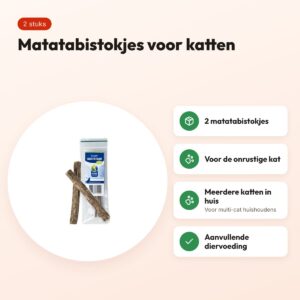 Puur Natuur Matatabi stokjes voor katten – 2 stuks – voordelen