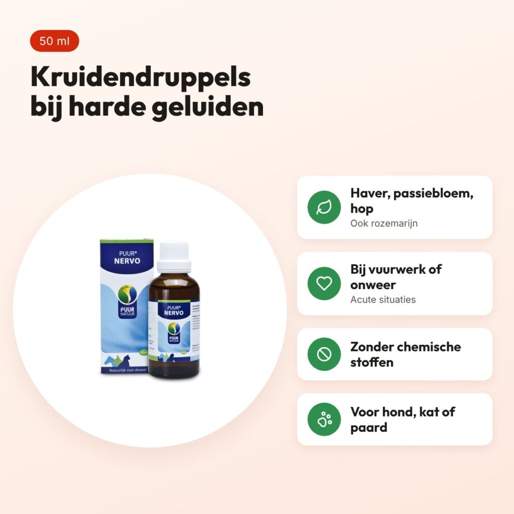 Puur Natuur Nervo druppels 50 ml – kruiden bij harde geluiden – voordelen