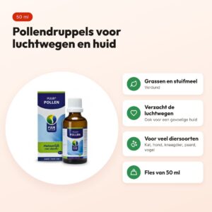 Puur Natuur Pollen druppels 50 ml – voor hond, kat en meer – voordelen