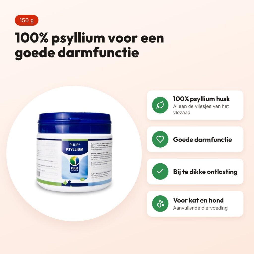 Puur Natuur Psyllium 150 g – voor hond en kat – voordelen