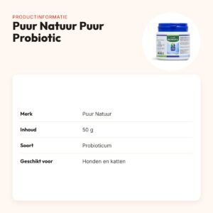 Puur Natuur Puur Probiotic hond en kat 50 g – darmflora – productinformatie