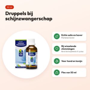 Puur Natuur Schijnzwanger druppels 50 ml – hond en konijn – voordelen