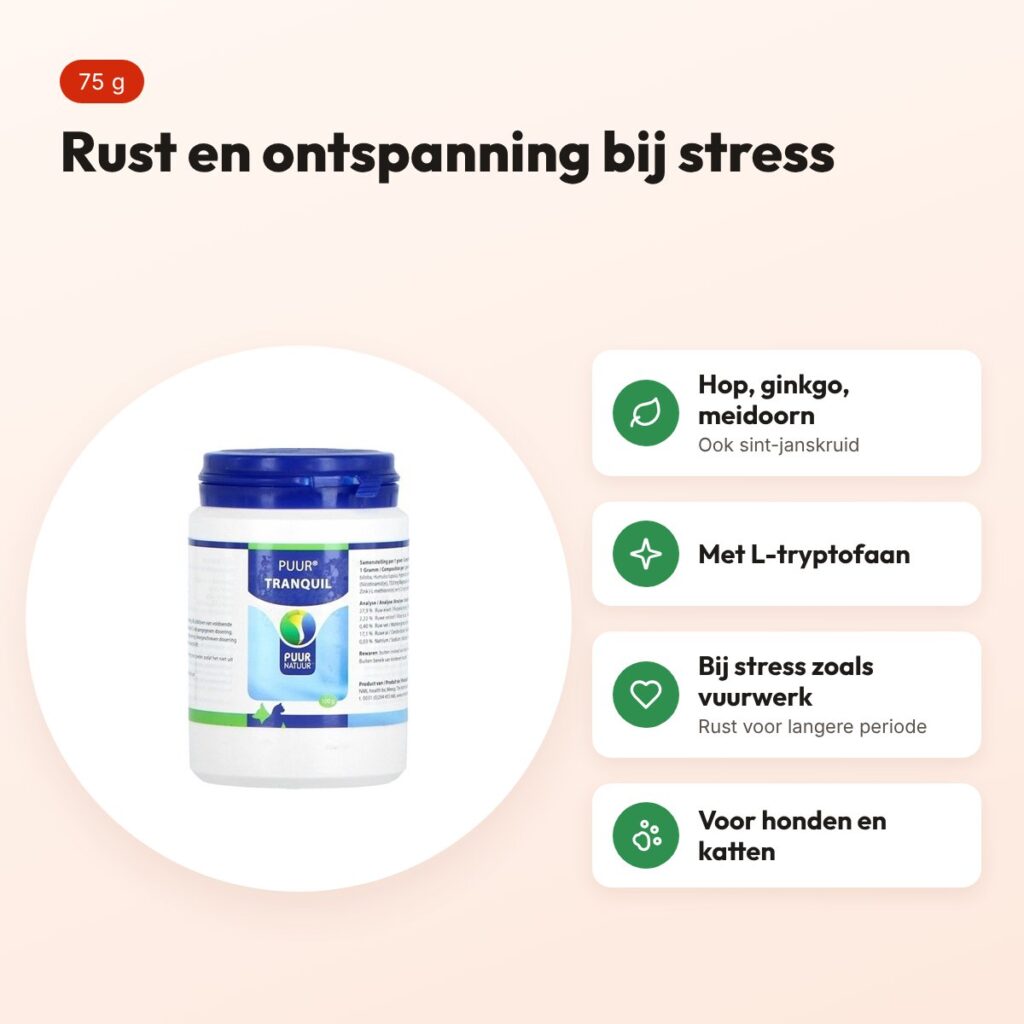 Puur Natuur Tranquil rust 75 g – voor hond en kat – voordelen