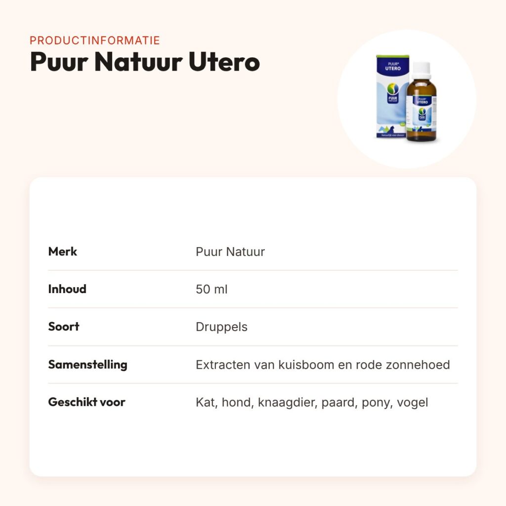 Puur Natuur Utero 50 ml – kruidenextracten voor een schone baarmoeder – productinformatie