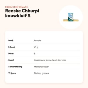 Renske Chhurpi kauwkluif S 41 g – glutenvrije kaassnack – productinformatie
