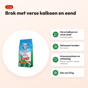 Renske hondenvoer Adult kalkoen en eend 12 kg – voordelen