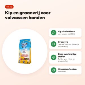 Renske hondenvoer Adult kip graanvrij hypoallergeen 6,5 kg – voordelen