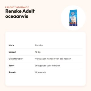 Renske hondenvoer Adult oceaanvis hypoallergeen 12 kg – productinformatie