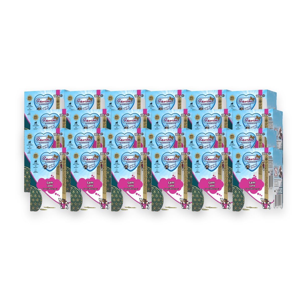 Renske hondenvoer vers bereide maaltijd lam 24 x 185 g – graanvrij