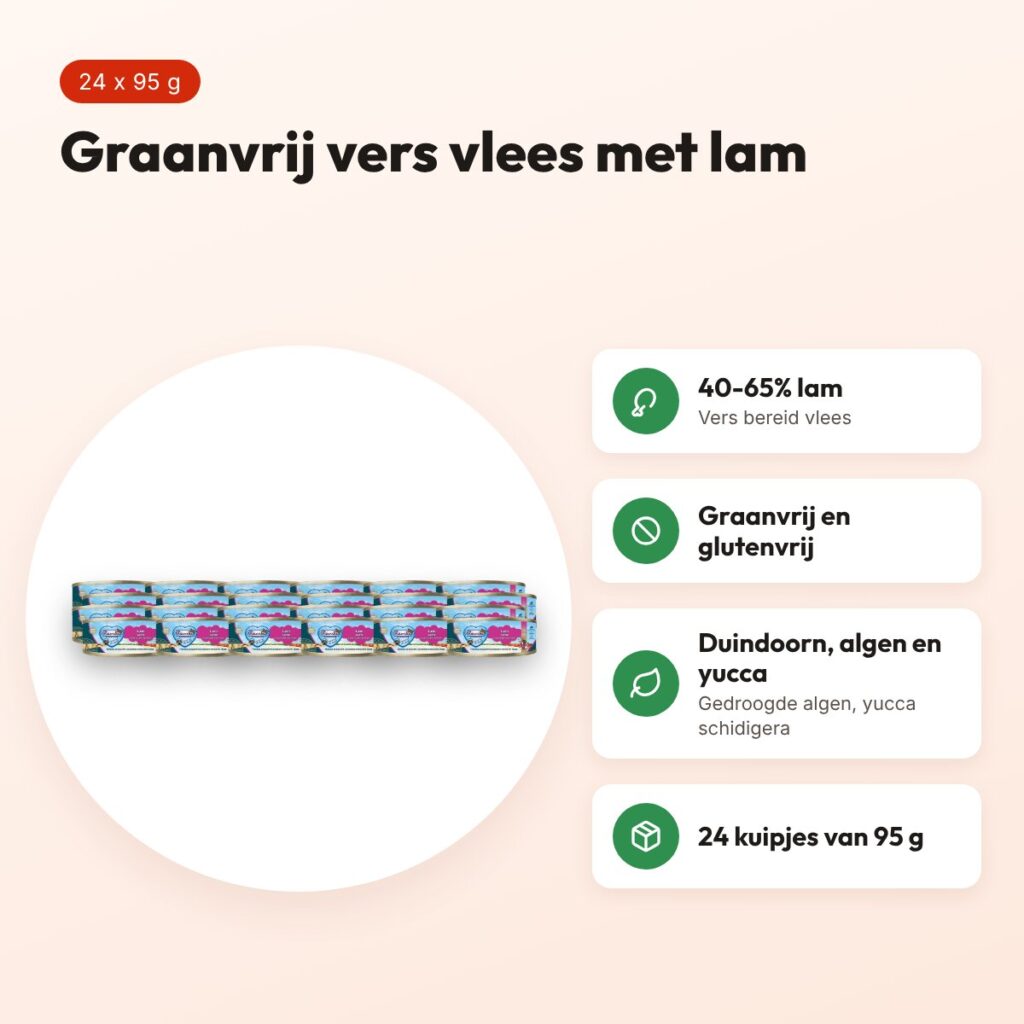 Renske hondenvoer vers vlees lam 24 x 95 g – graanvrij – voordelen