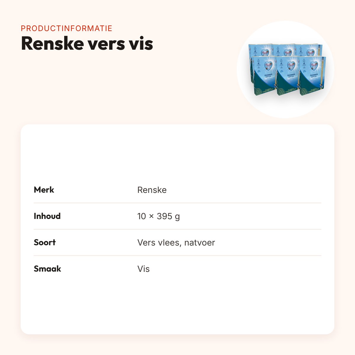 Renske hondenvoer vers vlees vis 10 x 395 g – compleet – productinformatie