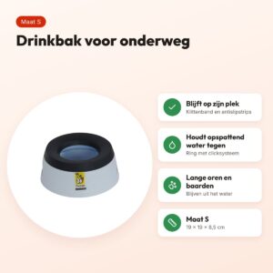 Road Refresher drinkbak voor onderweg Blauw S 19 x 19 x 8,5 cm – voordelen