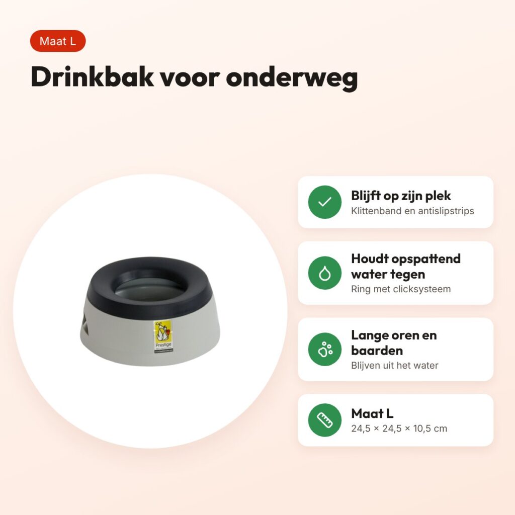 Road Refresher drinkbak voor onderweg Grijs L 24,5 x 24,5 x 10,5 cm – voordelen