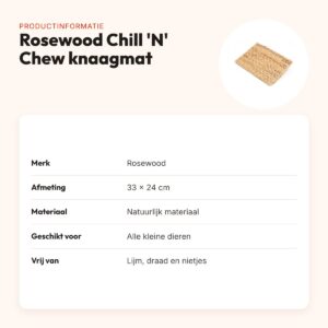 Rosewood Chill 'N' Chew knaagmat 33 x 24 cm – voor kleine dieren – productinformatie