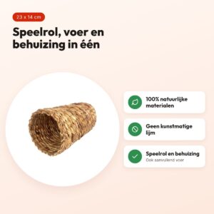 Rosewood Hyacinth Tunnel Medium 23 x 14 cm – speelrol voor knaagdieren – voordelen