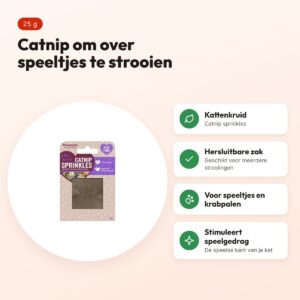 Rosewood Jolly Moggy catnip sprinkles kattenkruid 25 g – voordelen