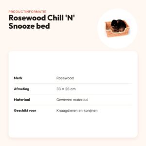 Rosewood knaagdierbed Chill 'N' Snooze 33 x 26 cm – opstaande rand – productinformatie