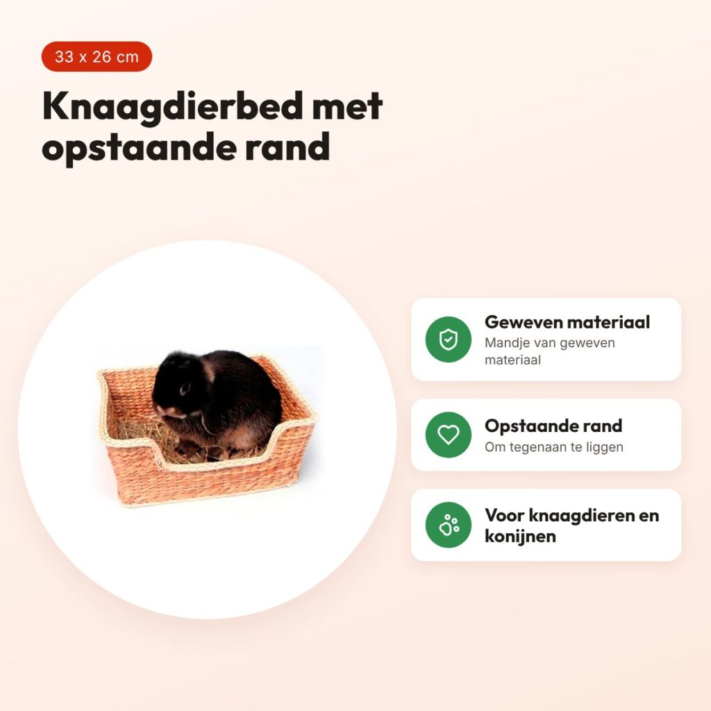 Rosewood knaagdierbed Chill 'N' Snooze 33 x 26 cm – opstaande rand – voordelen