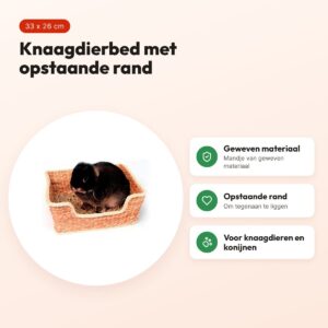 Rosewood knaagdierbed Chill 'N' Snooze 33 x 26 cm – opstaande rand – voordelen