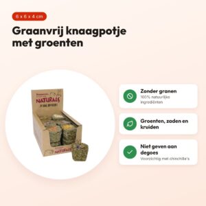 Rosewood Naturals Grainless Nibble Pot 6 x 6 x 4 cm – knaagpotje – voordelen