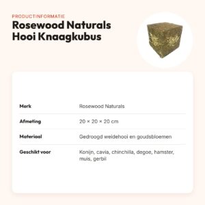 Rosewood Naturals Ik Hou Van Hooi knaagkubus 20 x 20 x 20 cm – productinformatie