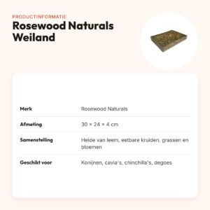 Rosewood Naturals Weiland 30 x 24 x 4 cm – knaagsnack met kruiden – productinformatie