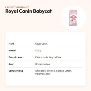 Royal Canin Babycat kattenvoer 400 g – kittens in de 1e groeifase – productinformatie