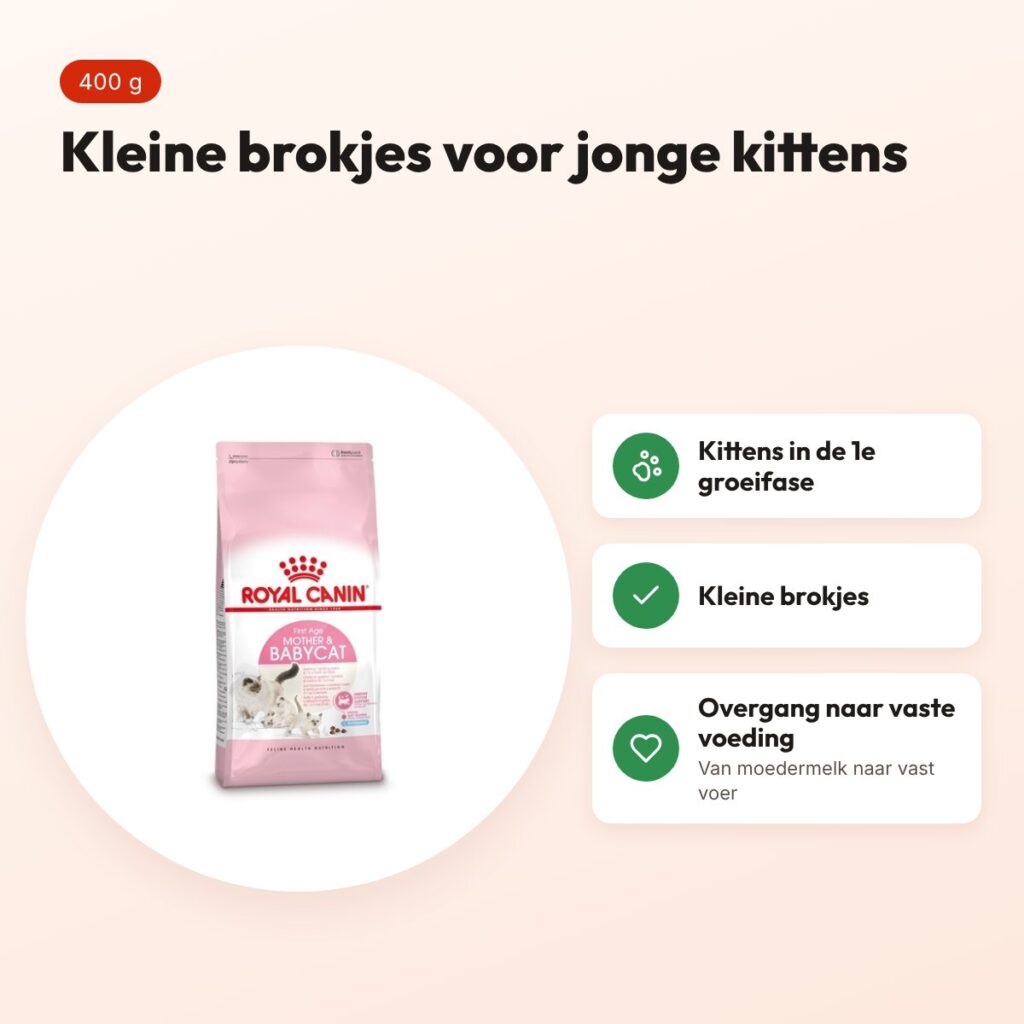 Royal Canin Babycat kattenvoer 400 g – kittens in de 1e groeifase – voordelen