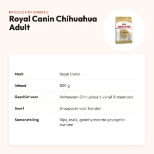 Royal Canin Chihuahua Adult hondenvoer 500 g – kleine brokjes – productinformatie