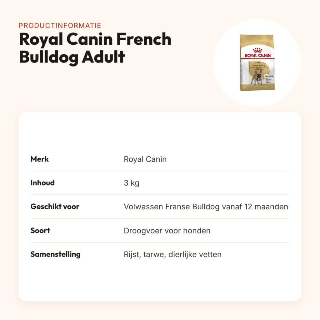 Royal Canin French Bulldog Adult hondenvoer 3 kg – productinformatie