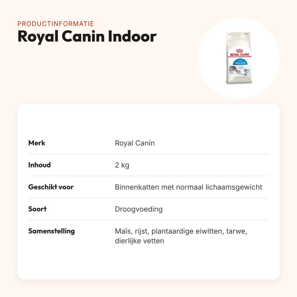 Royal Canin Indoor kattenvoer 2 kg – voor binnenkatten – productinformatie
