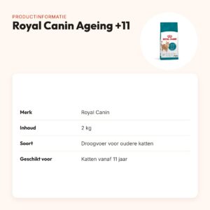 Royal Canin kattenvoer Ageing +11 2 kg – voor senior katten – productinformatie