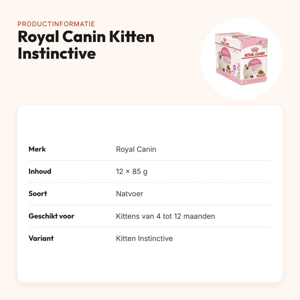 Royal Canin Kitten Instinctive kattenvoer 12 x 85 g – natvoer – productinformatie