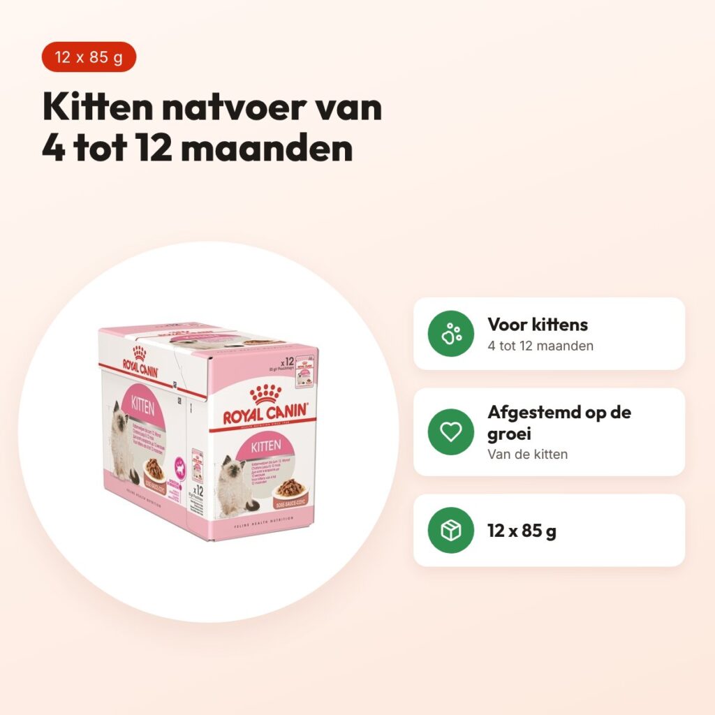Royal Canin Kitten Instinctive kattenvoer 12 x 85 g – natvoer – voordelen