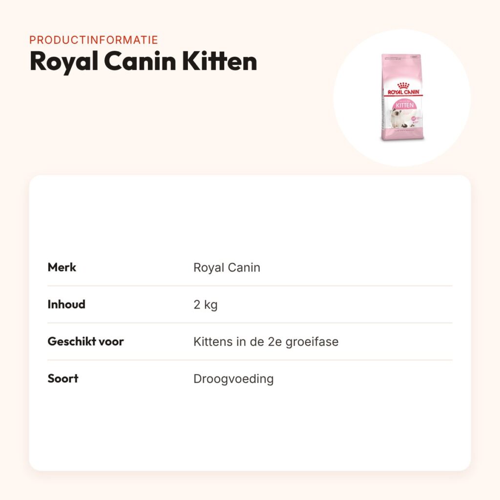 Royal Canin Kitten kittenvoer 2 kg – 2e groeifase – productinformatie