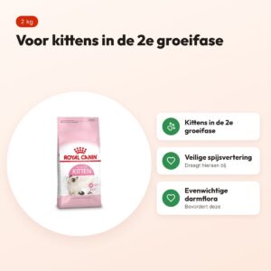 Royal Canin Kitten kittenvoer 2 kg – 2e groeifase – voordelen