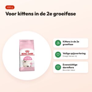 Royal Canin Kitten kittenvoer 400 g – 2e groeifase – voordelen